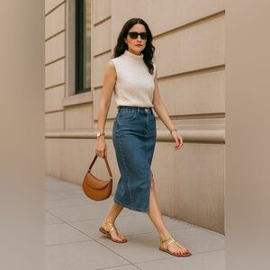 ZARA Gold Leather Thong Flat Sandals | Size 7.5 | Made in India NWT